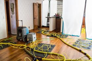 Drying And Dehumidifying Services During A Flood Cleanup Job - Water Damage Restoration